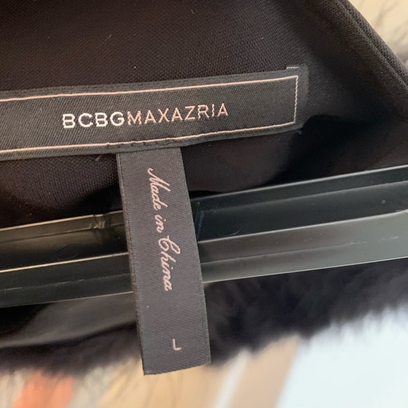 $98🖤Michaela Marabou feather BCBG skirt size L - Picture 9 of 9